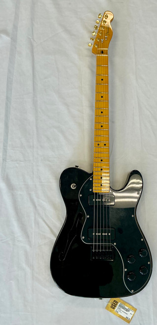 Vist Large View of Product Image Which is Used Fender THINLINE TELECASTER Semi-Hollow Electric Guitar Black 6-String