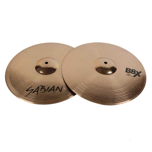 Vist Large View of Product Image Which is Used Sabian B8X HI HATS 14 Hi Hat Cymbals 14"