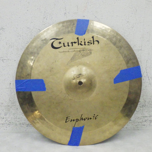 Vist Large View of Product Image Which is Used TURKISH CYMBALS 15 HI HAT PAIR EUPHONIC Hi Hat Cymbals 15"