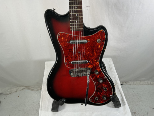 Vist Large View of Product Image Which is Used Silvertone 1450 HORNET Vintage Offset Dbl Cutaway Guitar Sunburst 6-String