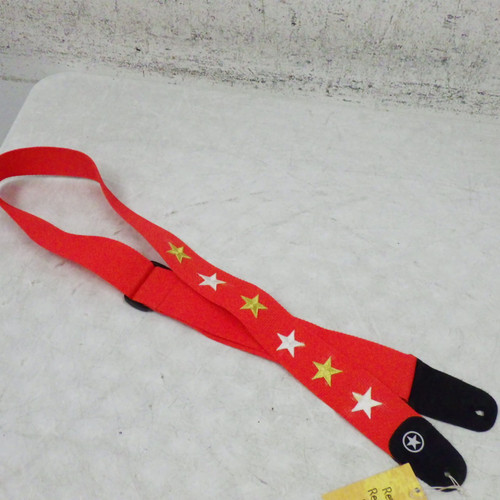 Vist Large View of Product Image Which is Used Road Runner RED GUITAR STRAP WITH STARS Guitar Accessory
