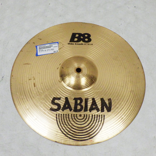 Vist Large View of Product Image Which is Used Sabian 14 INCH B8 THIN CRASH Crash Cymbal 14"