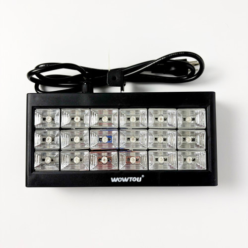 Vist Large View of Product Image Which is Used Wowtou DMX512 LED Room Strobe 18 2 In 1 LED Stage Strobe Light