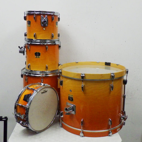 Vist Large View of Product Image Which is Used Yamaha stage Custom 5 Piece with Hardware Drum Shells and Hardware Cherry Sunburst
