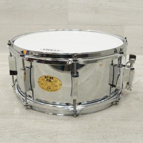 Vist Large View of Product Image Which is Used Pork Pie 13x6 Little Squealer Steel Snare Drum