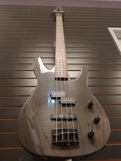 Vist Large View of Product Image Which is Used Peavey B-NINETY Bass Guitar Silver/Gray 4-String