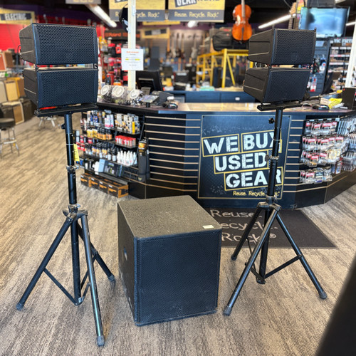 Vist Large View of Product Image Which is Used PRORECK CLUB 4000 PA SYSTEM Powered Full Range Speaker Cabinet