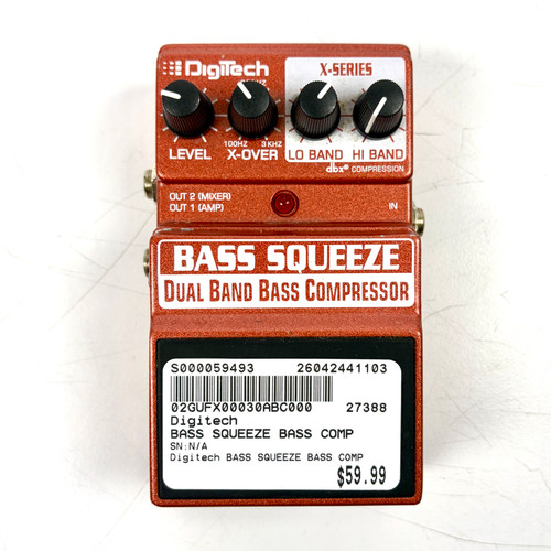 Vist Large View of Product Image Which is Used Digitech Bass Squeeze Dual Band Bass Compressor Pedal