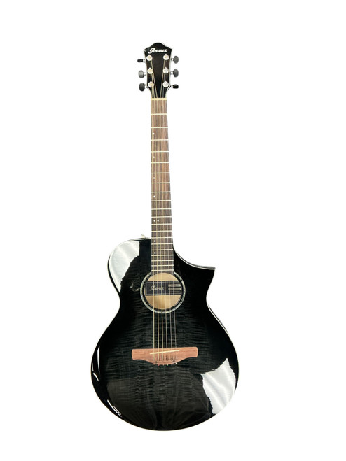 Vist Large View of Product Image Which is Used Ibanez AEWC400 Solid Top Acoustic Guitar Black