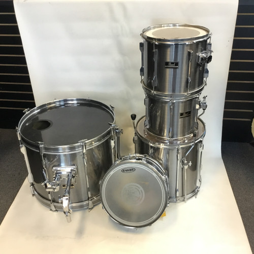 Vist Large View of Product Image Which is Used Pearl EXPORT 5PC Drum Shell Kit Silver Finish