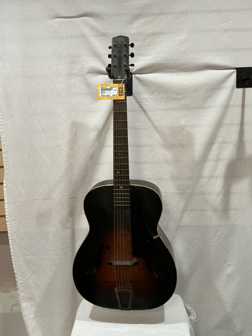 Vist Large View of Product Image Which is Used Harmony ARCHTOP Vintage Solid Top Acoustic Guitar Tobacco Sunburst