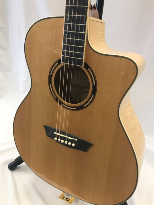Vist Large View of Product Image Which is Used Washburn AG40CEK-A-U Solid Top Acoustic Guitar Natural