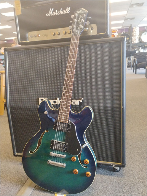 Vist Large View of Product Image Which is Used Oscar Schmidt DELTA KING Electric Guitar Blue 6-String