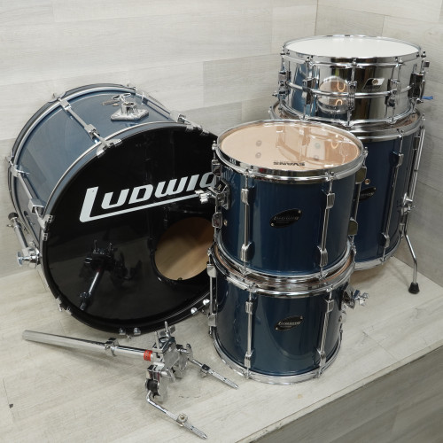 Vist Large View of Product Image Which is Used Ludwig Rocker Drum Shells And Hardware Blue