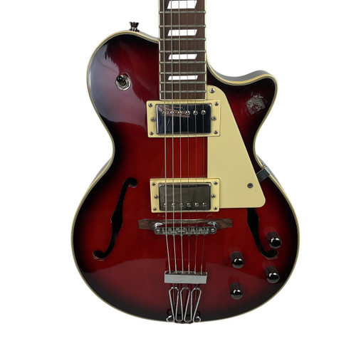 Vist Large View of Product Image Which is Used Johnson JH-100 Semi-Hollow Electric Guitar Red 6-String