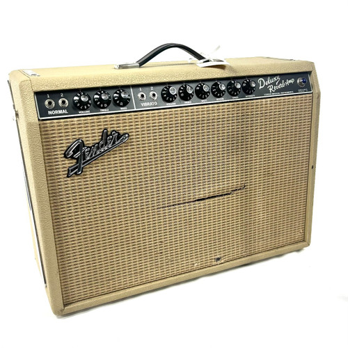 Vist Large View of Product Image Which is Used Fender 65 Deluxe Reverb Blonde 1 x 12 Tube Combo Amplifier 