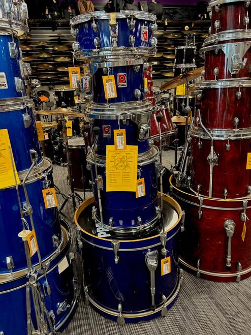 Vist Large View of Product Image Which is Used Premier XPK 5 PC SHELL KIT W/ SNARE Vintage Drum Shell Kit Blue