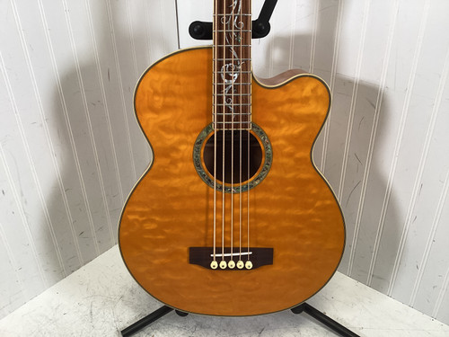 Vist Large View of Product Image Which is Used Michael Kelly DRAGONFLY 5-STRING Acoustic Bass Guitar Orange 5-String