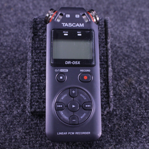 Vist Large View of Product Image Which is Used Tascam DR-05X PORTABLE AUDIO RECORDER Microphone