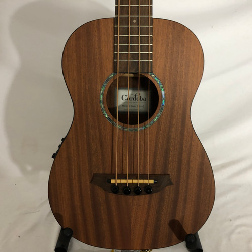 Vist Large View of Product Image Which is Used Cordoba MINI II BASS MH-E Acoustic Bass Guitar Wood 4-String