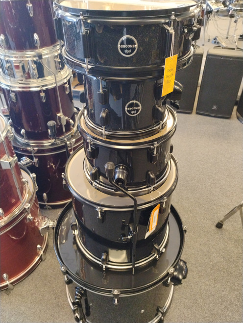 Vist Large View of Product Image Which is Used PDP 5 PIECE ENCORE Drum Shell Kit Black 22" Kick Drum