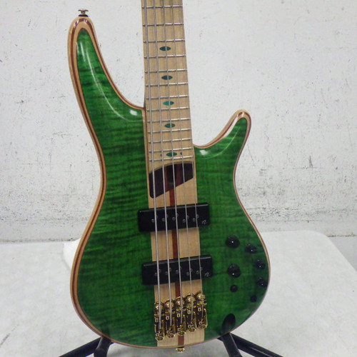 Vist Large View of Product Image Which is Used Ibanez SR5FMDX Bass Guitar Green 5-String