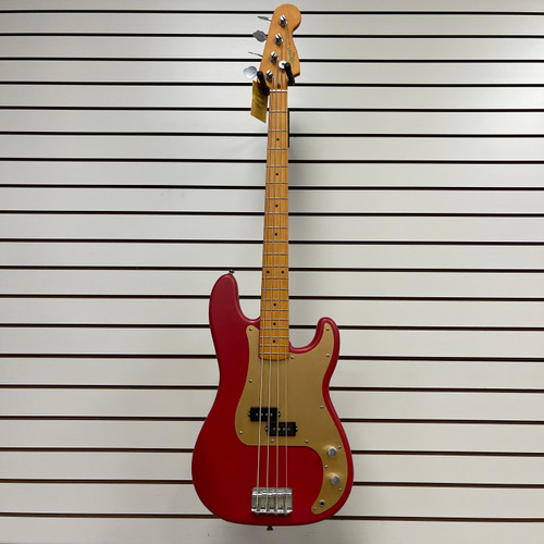 Vist Large View of Product Image Which is Used Squier 40TH ANNIVERSARY PRECISION BASS P Type Bass Guitar Red 4-String