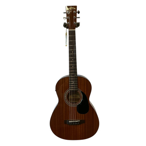 Vist Large View of Product Image Which is Used Zager TRAVEL E/MHGY Laminate Top Acoustic Guitar Wood