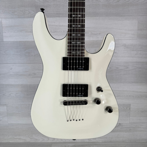 Vist Large View of Product Image Which is Used Schecter OMEN-6 Electric Guitar - White - AS IS - Read Description