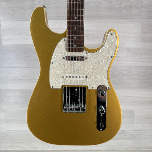 Vist Large View of Product Image Which is Used Squier Paranormal Custom Nashville Stratocaster Electric Guitar - Aztec Gold