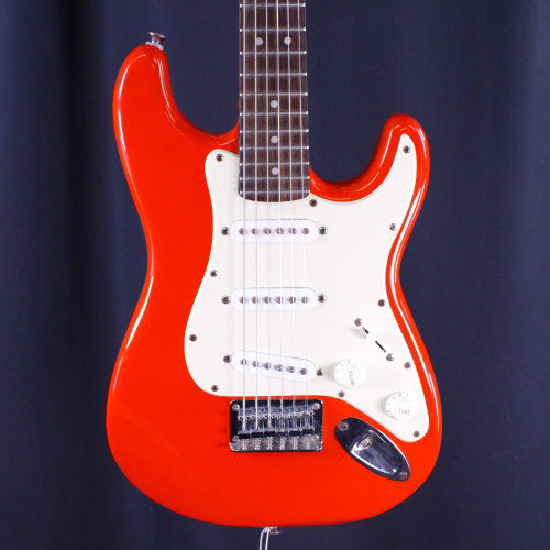 Vist Large View of Product Image Which is Used Squier MINI STRATOCASTER ELECTRIC GUITAR S Type Electric Guitar Red 6-String