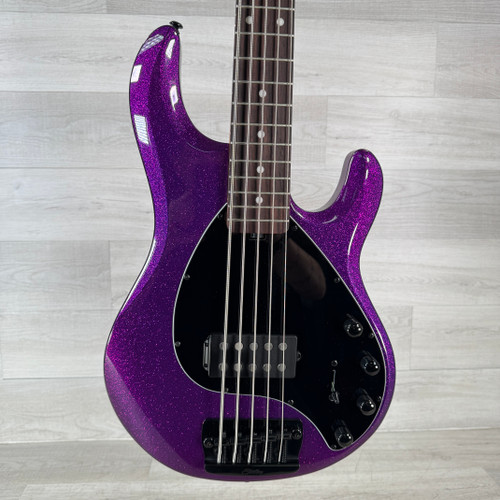 Vist Large View of Product Image Which is Used Sterling By Music Man StingRay RAY35 Bass Guitar - Purple Sparkle - 5-string