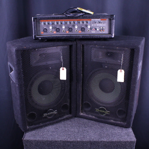 Vist Large View of Product Image Which is Used Phonic POWERPOD 410 HEAD/SPKRS PA Portable PA System Speaker