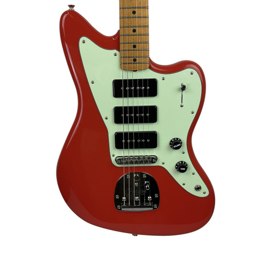 Vist Large View of Product Image Which is Used Fender NOVENTA JASSMASTER Offset Double Cutaway Electric Guitar Red 6-String