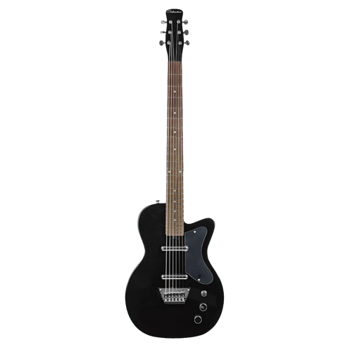 Vist Large View of Product Image Which is New Silvertone 1373 Baritone Electric Guitar Black Flake