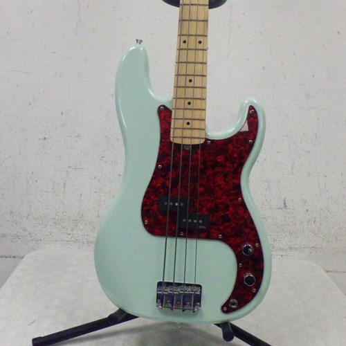 Vist Large View of Product Image Which is Used Partscaster Bass P Type Bass Guitar Blue 4-String