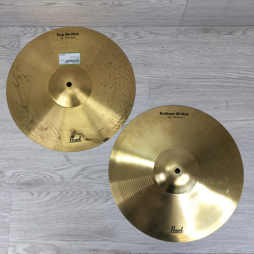 Vist Large View of Product Image Which is Used Pearl 14IN HI HATS Hi Hat Cymbals 14"