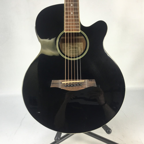 Vist Large View of Product Image Which is Used Ibanez AEG4JP BK-27-01 Laminate Top Acoustic Guitar Black