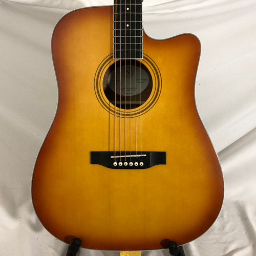 Vist Large View of Product Image Which is Used Nashville Guitarworks D10CEEB Solid Top Acoustic Guitar Honey Burst