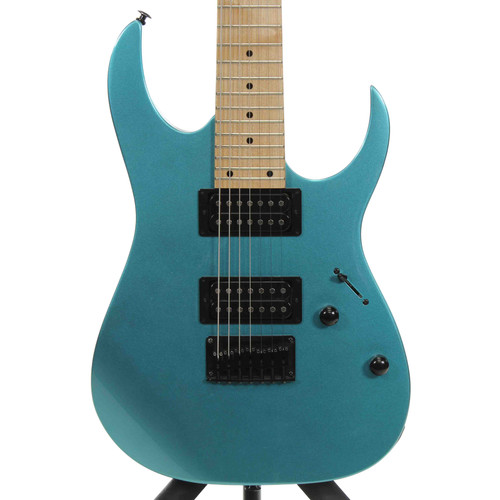 Vist Large View of Product Image Which is Used Ibanez GIO GRG7221M Modern Metal Electric Guitar Blue 6-String