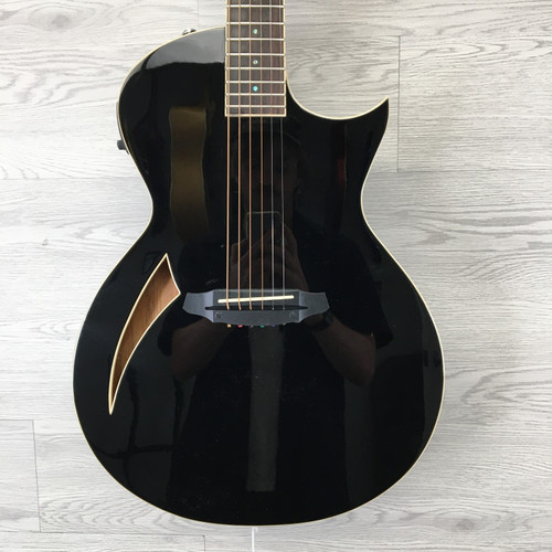 Vist Large View of Product Image Which is B-STOCK LTD TL-6 Thinline Laminate-Top Acoustic/Electric Gloss Black
