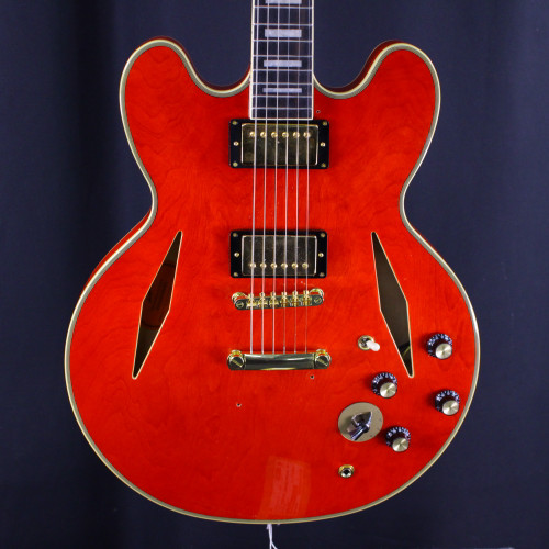 Vist Large View of Product Image Which is Used Epiphone ES-335 SHINICHI UBUKATA MOD REPAIR Semi-Hollow Electric Guitar Red 6-String