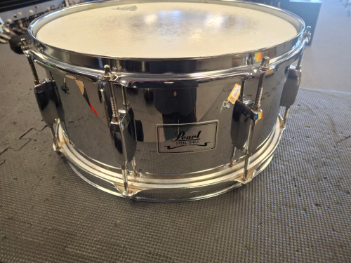 Vist Large View of Product Image Which is Used Pearl STEEL SHELL SNARE Metal Snare Drum 14"