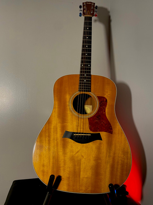 Vist Large View of Product Image Which is Used Taylor 210E Solid Top Acoustic Guitar Natural