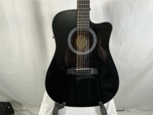 Vist Large View of Product Image Which is Used FESLEY FDET280C 12-STRING DELUXE EDITION Laminate Top Acoustic Guitar Black