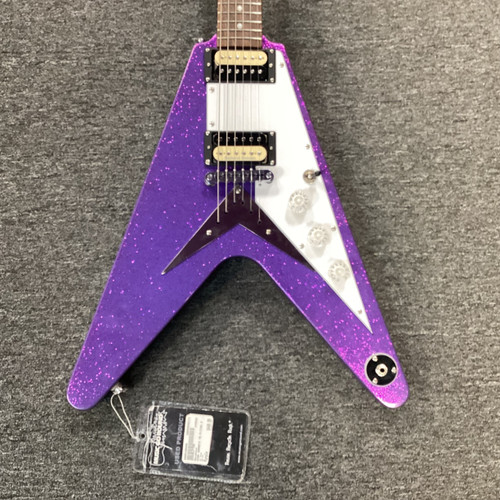 Vist Large View of Product Image Which is Used Epiphone KIRK HAMMETT 79 FLYING V Electric Guitar Purple 6-String
