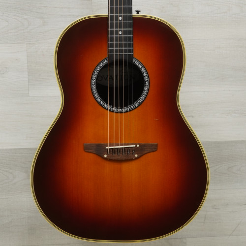 Vist Large View of Product Image Which is Used Ovation 1142-1 Vintage Solid Top Acoustic Guitar Cherry Sunburst