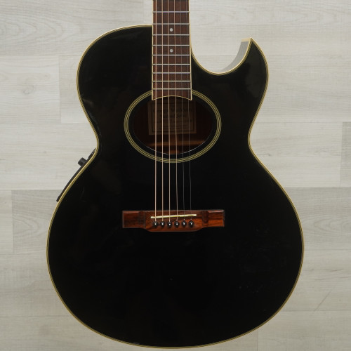 Vist Large View of Product Image Which is Used Washburn EA10MB Laminate Top Acoustic Guitar Black