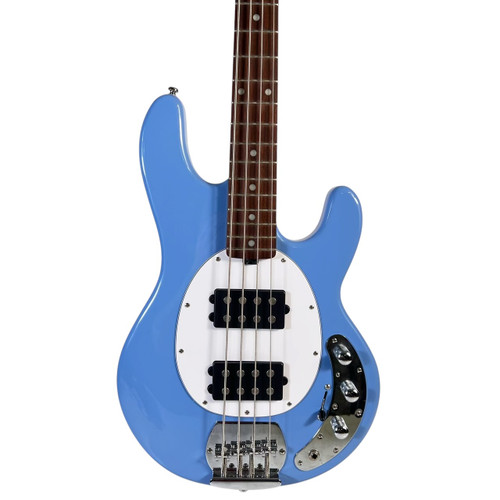 Vist Large View of Product Image Which is Used Sterling by Music Man StingRay HH 4-String Electric Bass Guitar - Blue