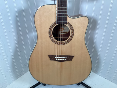 Vist Large View of Product Image Which is Used Washburn HARVEST WD7SCE-A Laminate Top Acoustic Guitar Natural